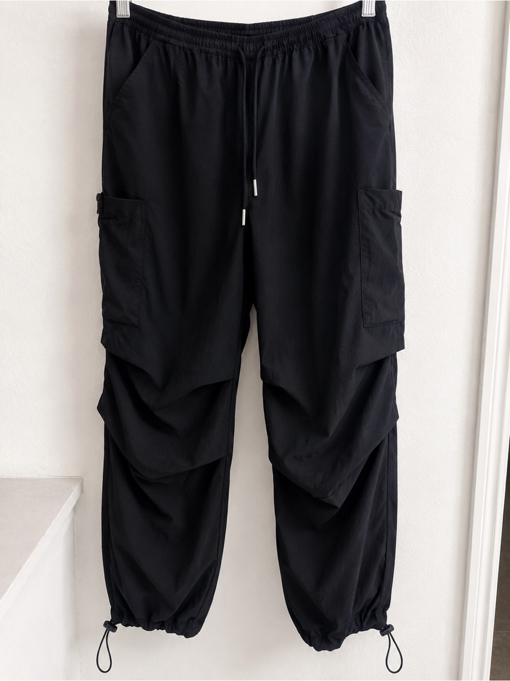 Black Cargo Jogger Pants